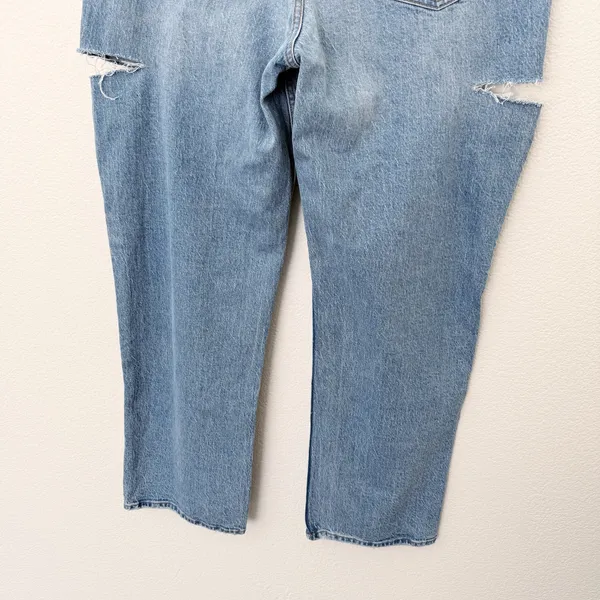 [Abercrombie & Fitch] The Baggy Mid Rise Jeans Side Slit Cuts NWT Sz 32 Long 14L - Image 9