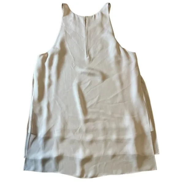 Parker Size Medium Beige Silk Party Cocktail Mini‎ Slip Dress Formal - Image 2