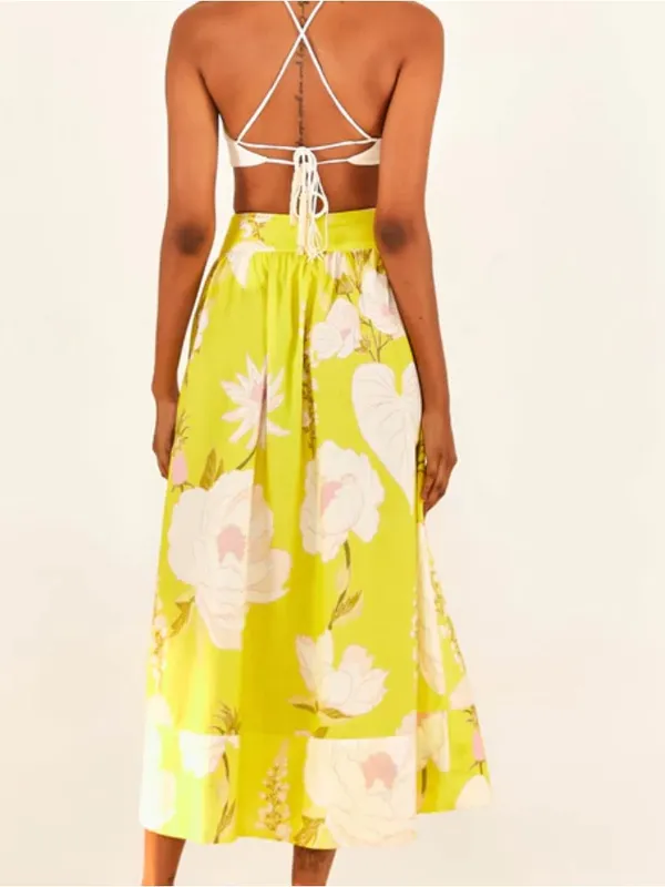 Farm Rio Neon Garden Maxi Skirt XS - Image 2