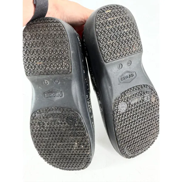 Crocs Neria Clogs Womens Size 7 Black Floral Slip Resistant Work Shoes‎ Comfort - Image 6