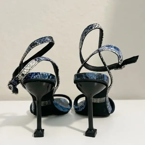 JEFFREY CAMPBELL Navy Blue Strappy Heel Sandals size 6.5‎ - Image 4