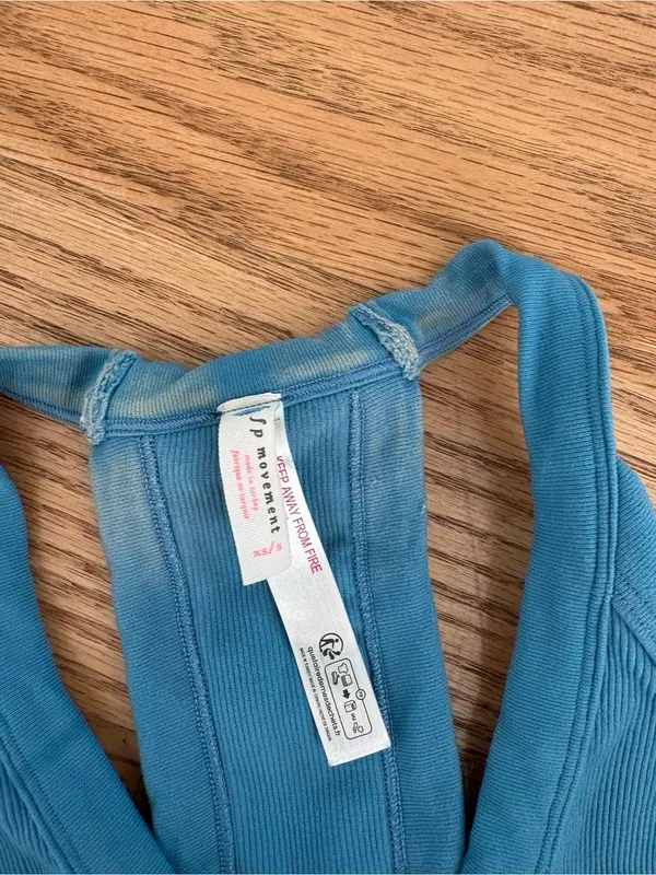 Women’s Teal V-Neck Racerback Tank Top - Image 2