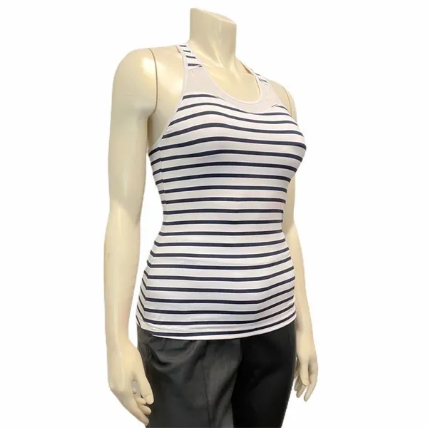 Athleta Mesh Striped‎ Racerback Tank Small Padded - Image 3