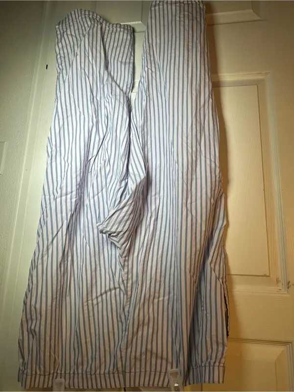Victorias Secret Blue and White Vertical Stripe‎ Pajama Pants - Image 4