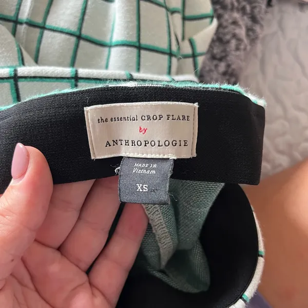 Anthropologie Plaid Kick Flare Cropped Pants - Image 7