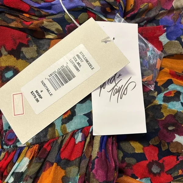 NWT! Jill Stuart Autumn Wedding Guest Strapless Flowy Fit Flare Floral Dress - 4 - Image 5