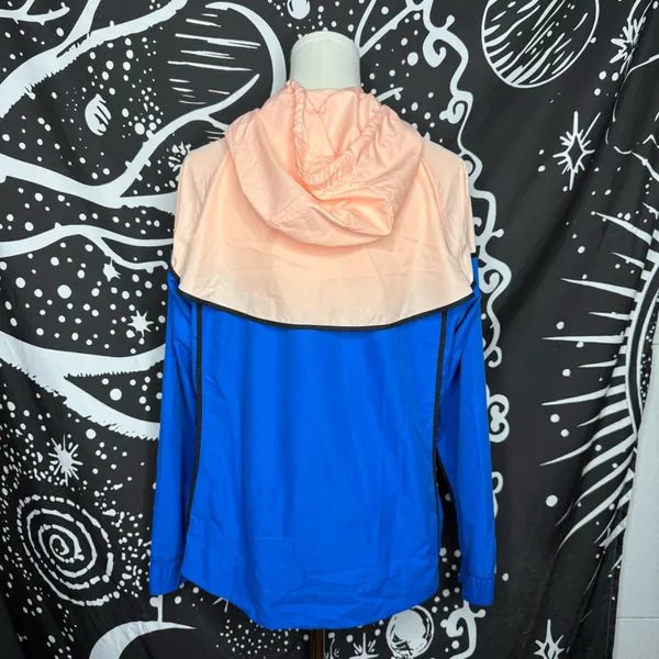 Nike Blue and Light Pink Colorblock Windbreaker Jacket - Image 3