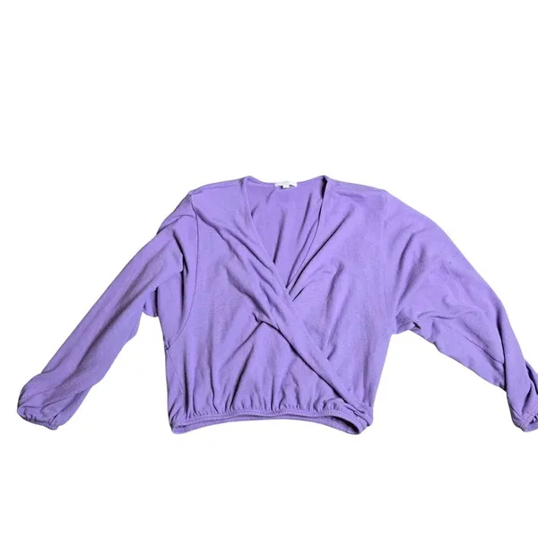 Beyond Yoga Wrapped Up Purple Pullover‎ Size: S - Image 2