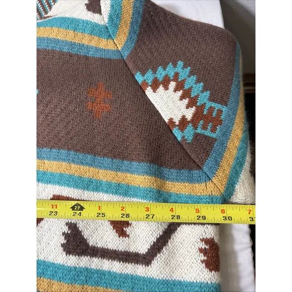 Anne French Aztec Geometric Open Front Cardigan Southwestern Cozy Casual 2X/3X - Image 7