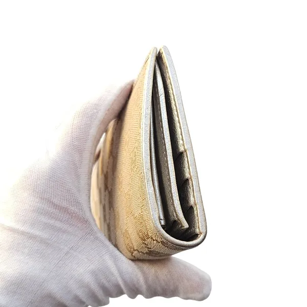 Gucci Abbey D-Ring Long Wallet GG‎ Monogram Canvas Metallic Gold - Image 10