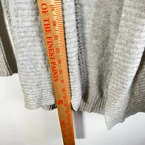 Anthropologie Moth Cardigan Sz Small‎ Grey Knitted Open Front - Image 6