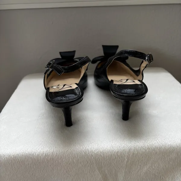 J.‎ Renee Black Patent Pointed Toe Sing Back Garbi Dress Pumps Heels Size 8.5 - Image 6