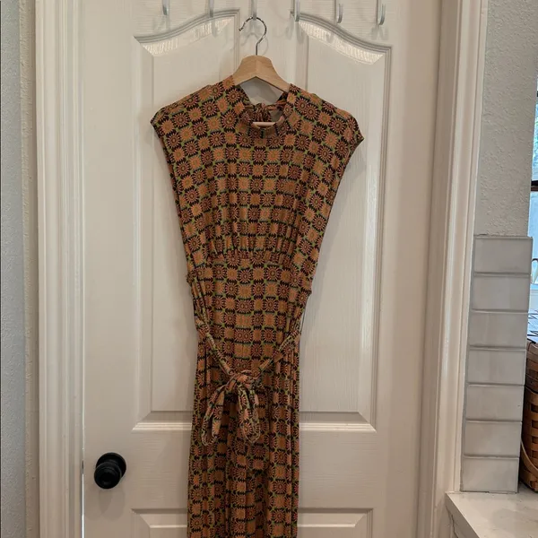 Free People vibe check one piece funky print jumpsuit - Image 5