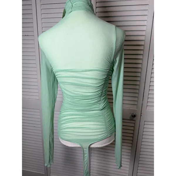 Free People intimately fp under it all long sleeve bodysuit NWT green - Image 8