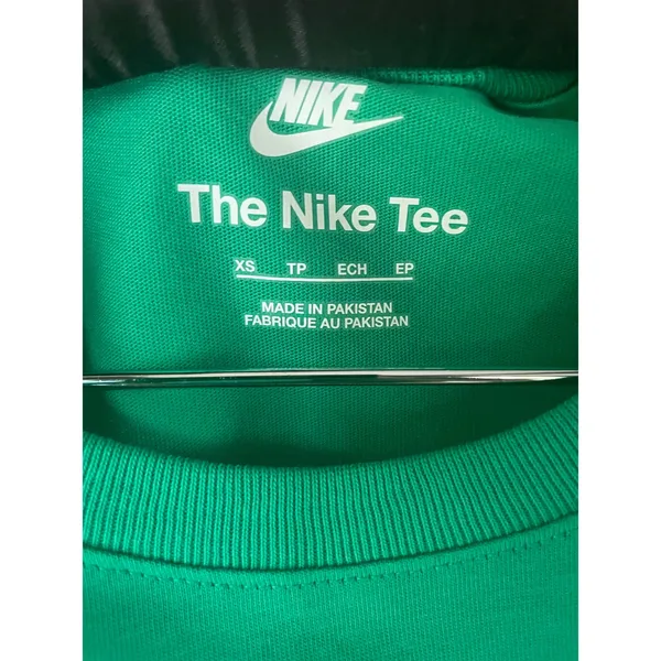 Nike Womens Sportswear Graphic Tee Green Blue Logo FQ6603-324 XS NWT - Image 3