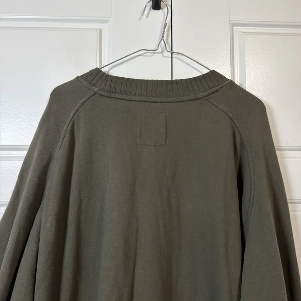 Aerie Sweatshirt Womens Large Olive Green Bright Star Studded Oversized Pullover - Image 10