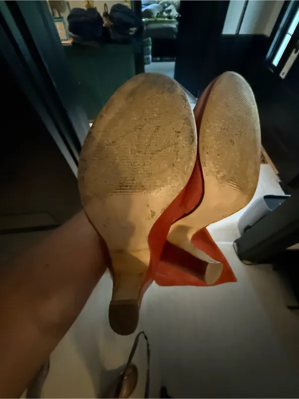 Aldo Tall Leather Heeled Boots in Red - Image 5