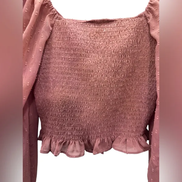 ALTAR’D STATE Dusty Rose Smocked Blouse - Image 6