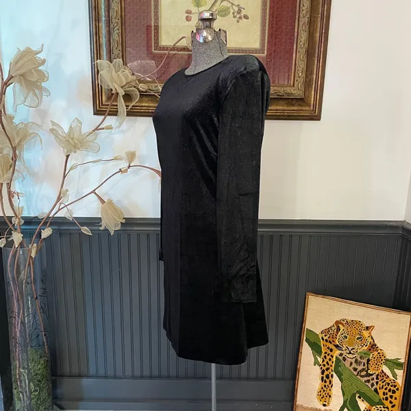NWT Highline Collective Starry Night Velvet Long Sleeve Mini Dress Sz L 💛🎀 - Image 6