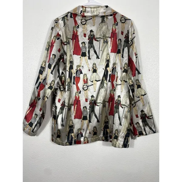 Taylor Swift Pajama Shirt Size M Multicolored AOP Red Taylor's Version Eras - Image 6