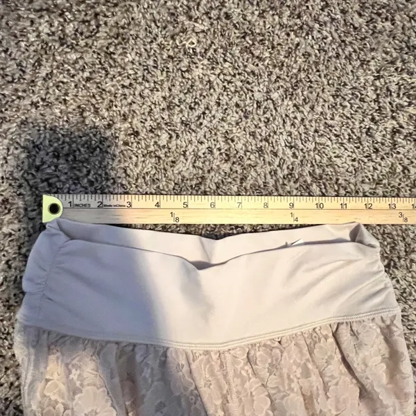 OFFLINE by Aerie Lace Wide Leg Pants Cream High Rise Side‎ Slit NWT Medium - Image 8
