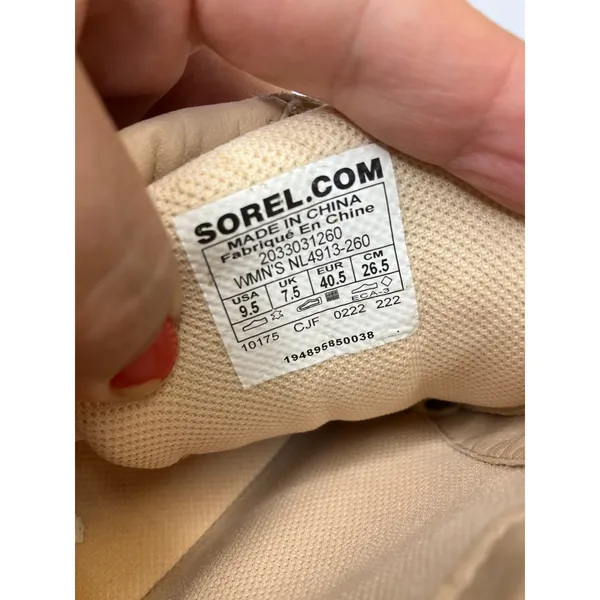 Sorel out n about Wedge Sneakers Womens 9.5 Tan Sand Excellent Suede trendy - Image 7