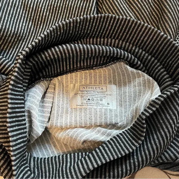 Athleta Black and White Striped Top - Image 3