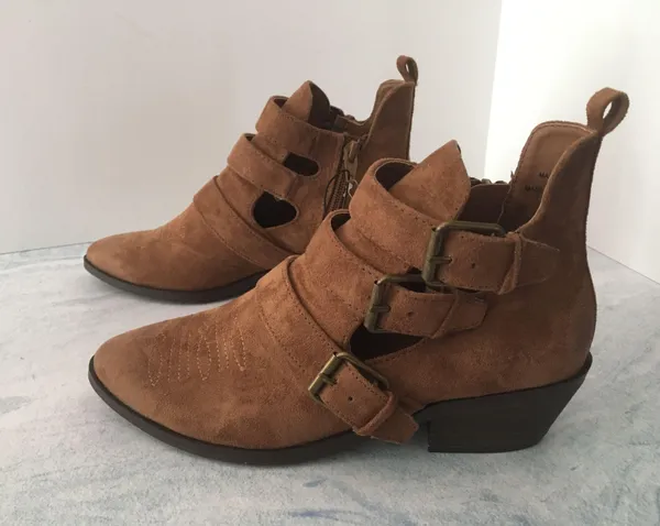 Ankle Boots, Size 8 Brown - Image 2