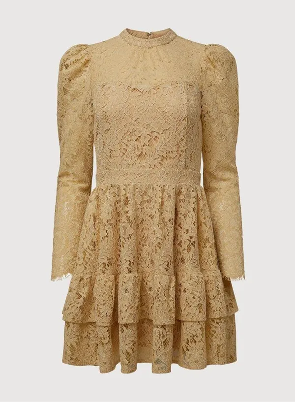 Rachel Parcell Metallic Lace Mini Dress - Image 4