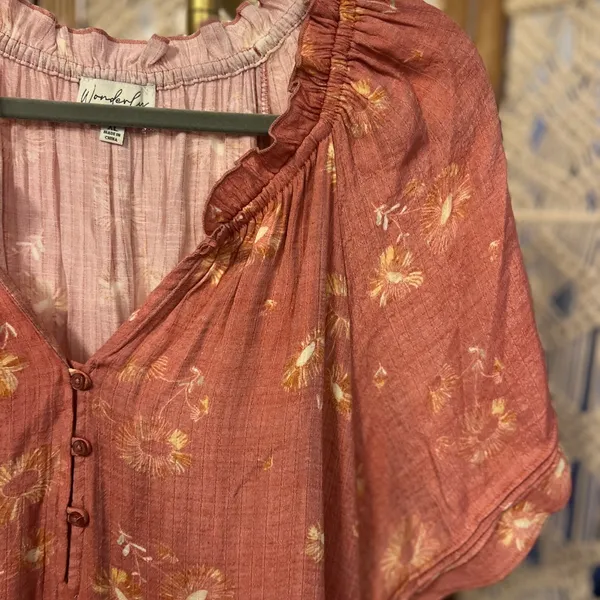 Wonderly Floral Tiered Button-Down Midi Maxi Dress - Image 3