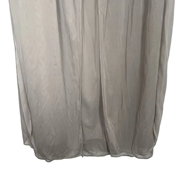David's Bridal One Shoulder Strap Beige Maxi Dress Size 4 - Image 7