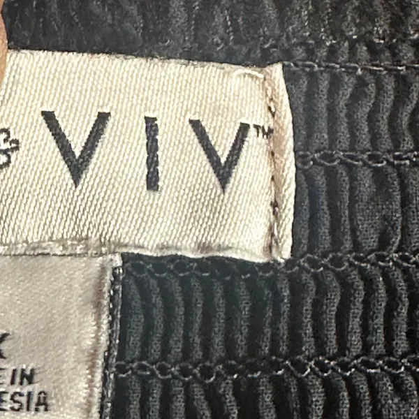 Ava & Viv Black Embroidered Cotton Tiered Maxi Dress Size 1X - Image 6