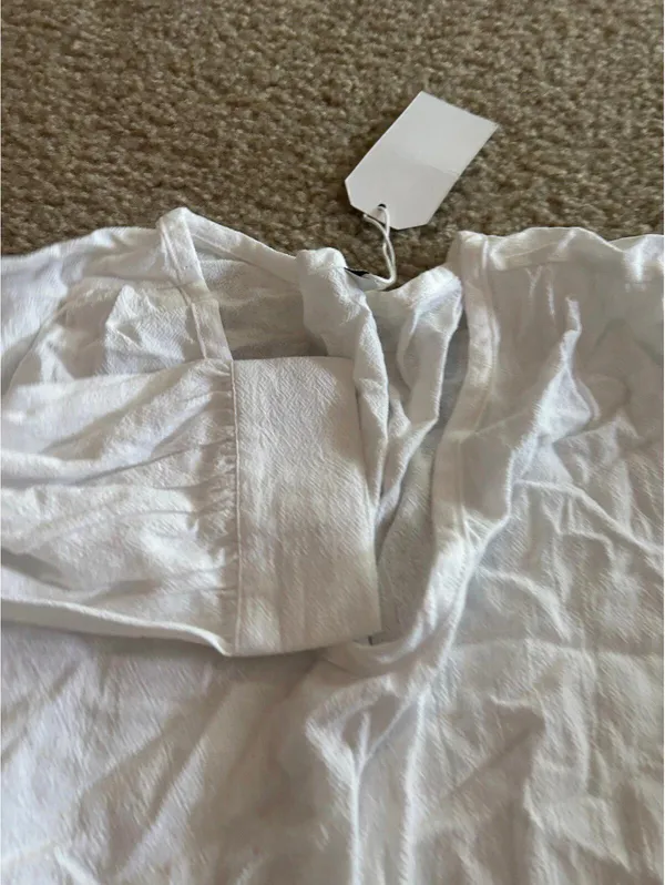 ab4 Junior size large top shirt long sleeve white cute - Image 3