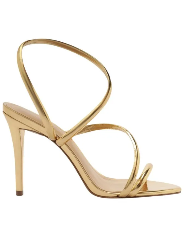 Arezzo Womens Mikayla High Stiletto Dress Sandal Gold Yellow 9.5M - Image 14