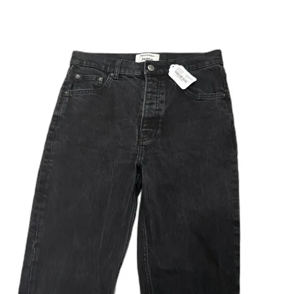 Reformation Serena High Skinny Crop Jeans Black Button‎ Fly Denim Size 28 Waist - Image 2