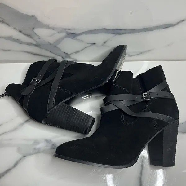 Carlos Santana Womens Black Suede Festival Boho Heeled Miles Boots Sz 7 Festival - Image 6