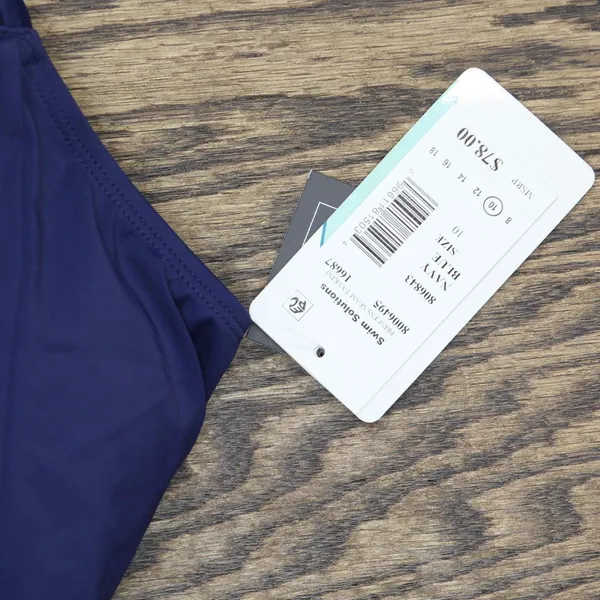NWT Swim Solutions Midnight Princess High-Low Tankini Top 806843 Navy Blue 10 - Image 7