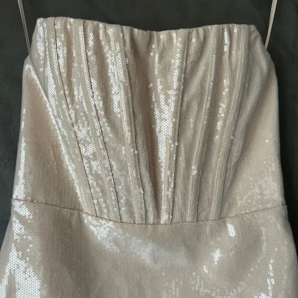 Altar'd State Pale Pink Jannika Sequin Mini Dress Size Small - Image 2