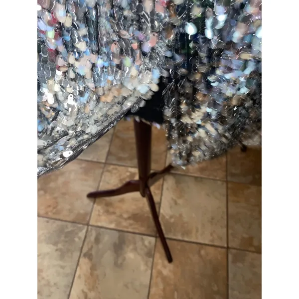 Women's Vince Camuto Sequin Skirt Size 14 Silver - Image 5