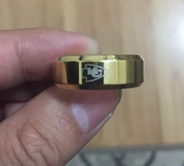 Gold Titanium Kansas City Chiefs Ring - Image 3