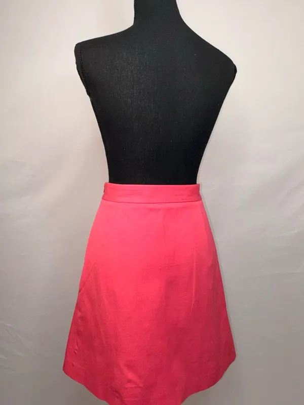 Brooks Brothers Hot Pink Double-Button A-Line Skirt - Image 5
