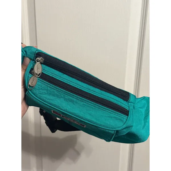 Vintage Casad Teal Fanny Pack Nylon Waist Bum Bag‎ Retro Gorpcore Granola 80s - Image 3