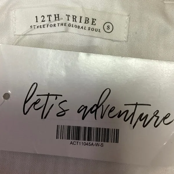 NEW 12th Tribe White Soiree Sequin Sparkly Shimmer Camisole Crop Tank Top Size S - Image 5