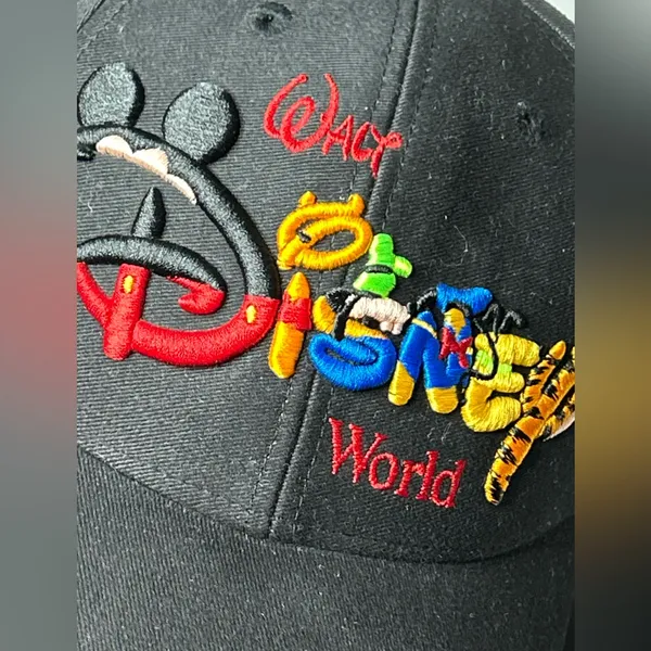 Walt Disney World Hat Adjustable SnapBack Black Raised Embroidery Mickey Mouse - Image 5