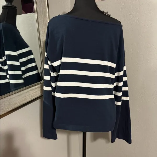 Faherty Sport Jersey boat neck long-sleeve size small. - Image 3
