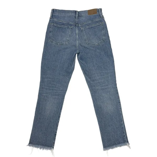 Madewell The Perfect Vintage Jeans Straight Leg Sz 27 Ainsworth Frayed LightWash - Image 3