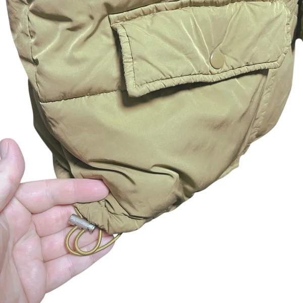 FREE PEOPLE Dreamers Moss Zip and Snap Front Hooded Puffer Vest - Image 3