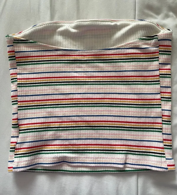 American Eagle Rainbow Striped Tube Top - Image 2