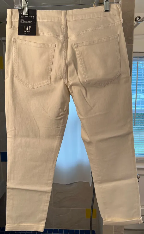 Gap Denim Best Girlfriend White Ankle Jeans Size 6 / 28 Waist - Image 2