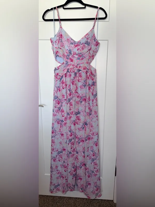 Vici Collection Floral Cutout Maxi - Image 2